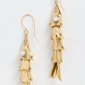 Ulla Johnson Dania Fish Earrings with Mother of Pearl detail